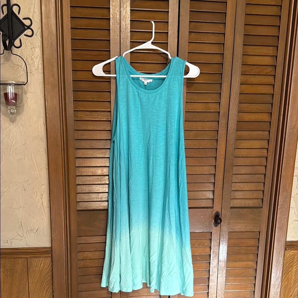 Crown & Ivy Teal Ombre Dress